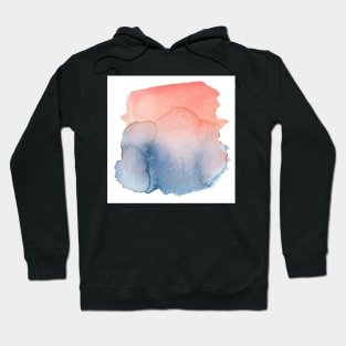 Rose Quart and Ocean Blue Watercolor Splotch Hoodie